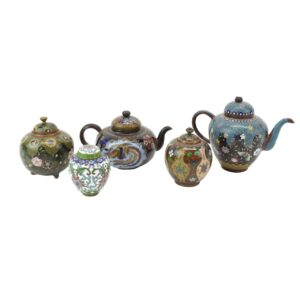 Asian Cloisonne Tea Pots