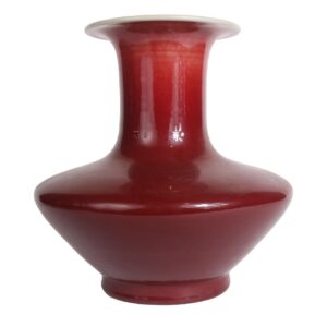 Large Chinese Oxblood Glazed Porcelain Vase