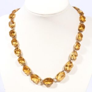 Citrine and 14k Gold Necklace