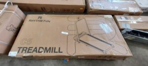 RHYTHM FUN Foldable Treadmill, 300 lb Cap