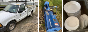 JD Tractor, Dump Truck, Jeep Wrangler, Trailers