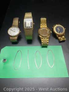 (4) Gold Watches