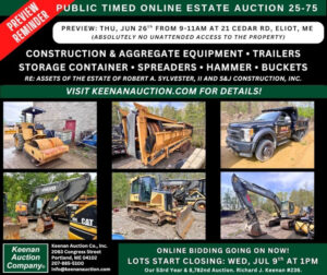 Keenan Auction Company Auction 25-75 Reminder