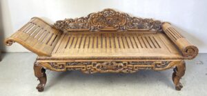 Chinese Carved Hardwood Day Bed