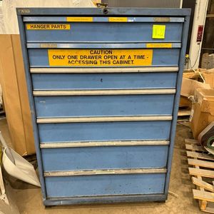 Lista 7 Drawer Modular Storage Cabinet Steel Blue Unit