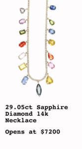 29.05ct Sapphire Diamond 14k Necklace
