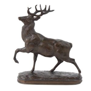 After Antoine-Louis Barye Elk, Bronze