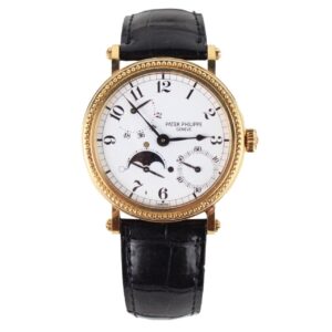 Patek Philippe 5015J 18K Yellow Gold Power Reserve Moonphase Watch