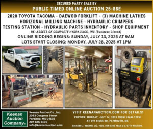 Keenan Auction Company Auction 25-88 Equipment