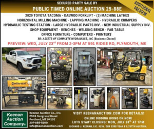 Keenan Auction Company Auction 25-88 Equipment2