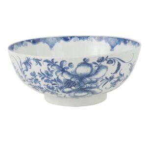First Period Worcester Porcelain Serving Bowl