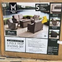 5-Piece Seating Set with Fire Pit