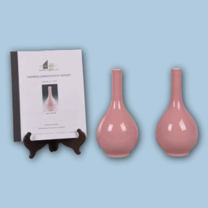 Chinese Cowpea Qing Dynasty Porcelain Bottle Vases