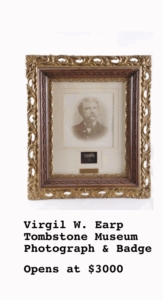 Virgil W. Earp Tombstone Museum Photograph & Badge