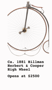 Ca. 1881 Hillman Herbert & Cooper High Wheel