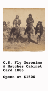 C.S. Fly Geronimo & Natches Cabinet Card 1886