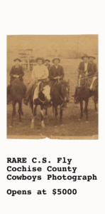 RARE C.S. Fly Cochise County Cowboys Photograph