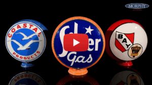 Rare Gas Pump Globes: Coastal, Silver Gas & Bay Ethyl at Morphy’s Auction!