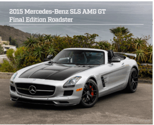 2015 Mercedes-Benz SLS AMG GT Final Edition Roadster