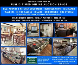 Keenan Auction Company Auction 25-93 Equipment