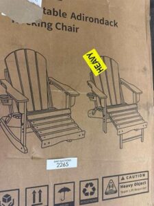 KINGYES Adirondack Rocking Chair Set