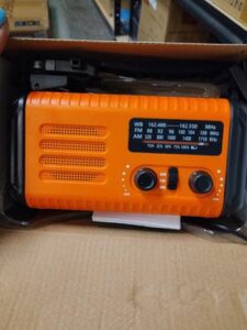 Condor 1 Solar Emergency Weather Radio - Orange