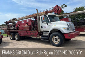FRANKS 658 Dbl Drum Pole Rig on 2007 IHC 7600-YD1