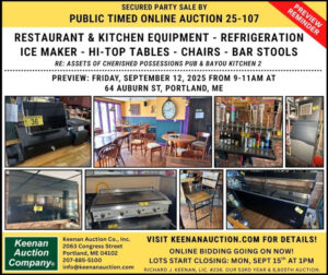 Keenan Auction Company Auction 25-107 Reminder