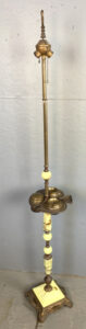 Uranium Glass Smoking Stand & Floor Lamp