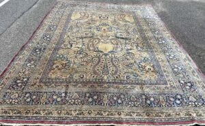 Signed Persian Floral Design Rug
