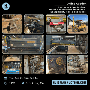 Business Liquidation: Metal Fabrication Machines, Equipment, Tools & More