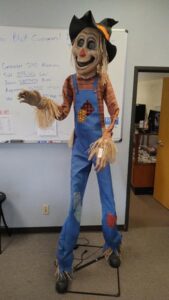 8' Motion Sensor talking, led eyes, scarecrow Halloween decor