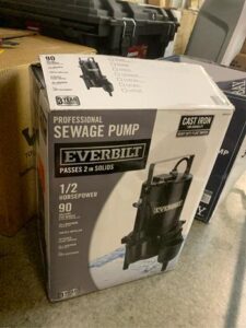 1/2 HP Cast Iron Sewage Ejector Pump