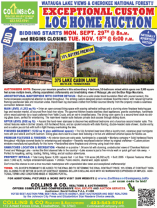 Custom Log Home Auction Image