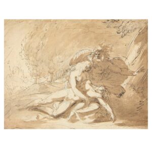 Raphael Lamar West, 1769-1850, Hercules, Black Ink and Wash