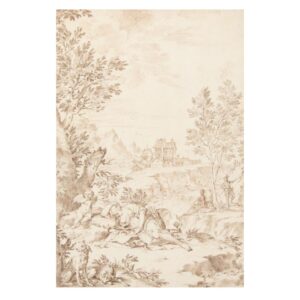 Donato Creti, 1671-1749, Sleeping Diane, Brown Ink with Buff Paper