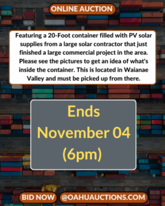 Shipping Container Auction Item