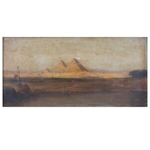 Henry Augustus Ferguson, New York 1845-1911, Pyramids of Egypt, Oil on Board