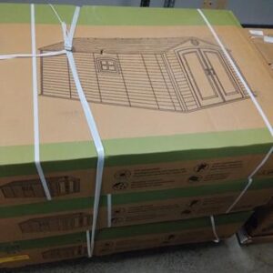 8 ft. W x 15 ft. D Resin Outdoor Storage Shed with Double Doors